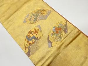 地紙に花々・吹き寄せ模様織出し名古屋帯